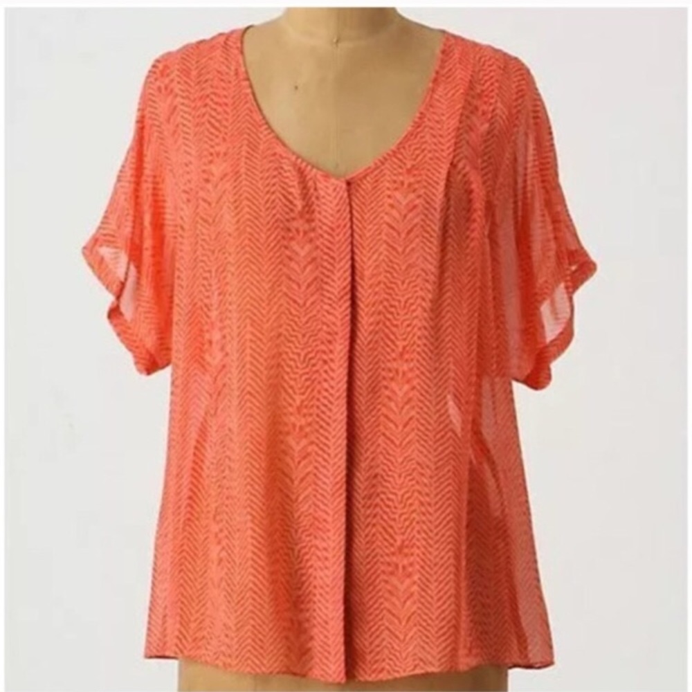 Anthro Maeve Tiburon Silk shirt